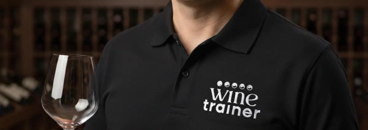 Membro del team Wine Trainer con calice durante una consulenza sul vino